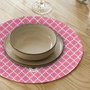 Hermia 2702Supla Mantel de Comedor, 4 Piezas, 80% Poliéster / 20% Algodón, Diámetro 37 cm